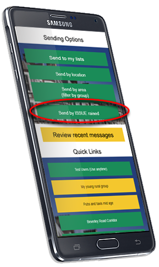 Send by issue raised